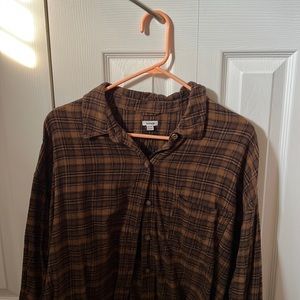 brown flannel from garage, size M/L